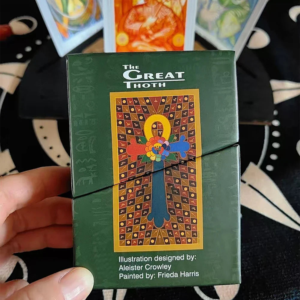 Thoth Tarot Cards 80 Cards 3 Magicians Oracle English Divination America Edition Board Playing Games In Irregular Gift Box