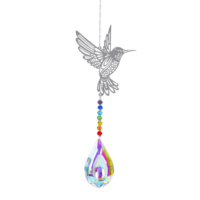 Animal metal sheet butterfly pendant crystal ball prism sun catcher DIY hanging decoration window decoration garden sun catcher | | Wiccan Center