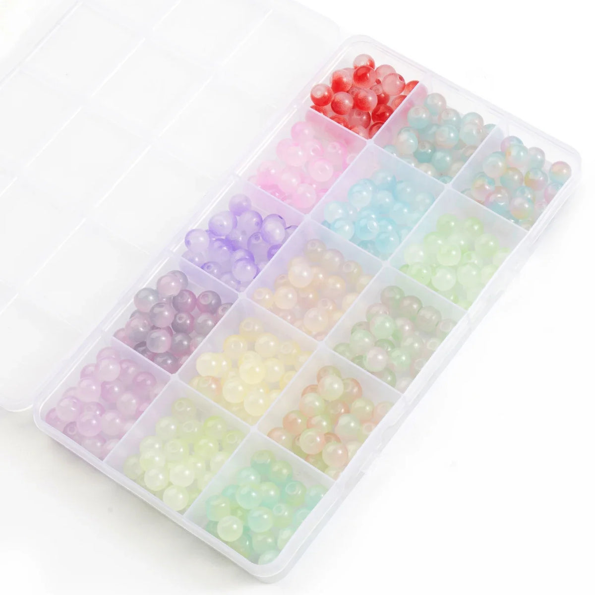 Glass Beads Bracelet Making Kits 28 Colors 8mm Crystal Beads Round Gemstone Stone Beads with Accessories for Jewelry Making DIY | | Wiccan Center