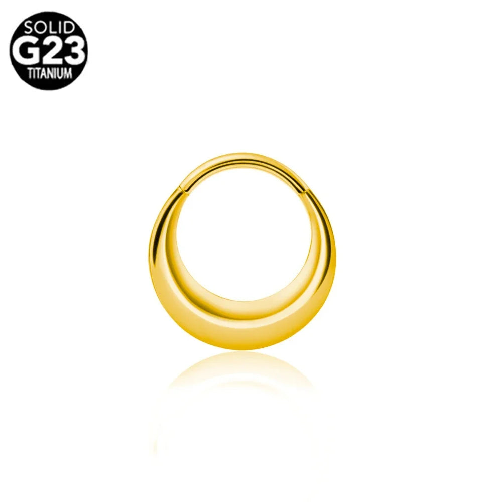 G23 Titanium Bee Septum Nose Ring Piercing Body Jewelry 16G Moon Segment Snake Clicker Helix Ear Cartilage Heart Daith Hoop | | Wiccan Center