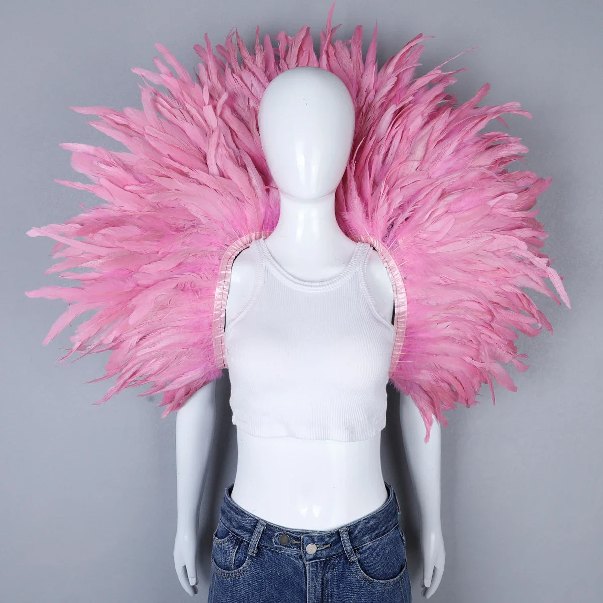 Festival Carnival Feather Shoulder Shawl | Feather Shawl | Wiccan Center