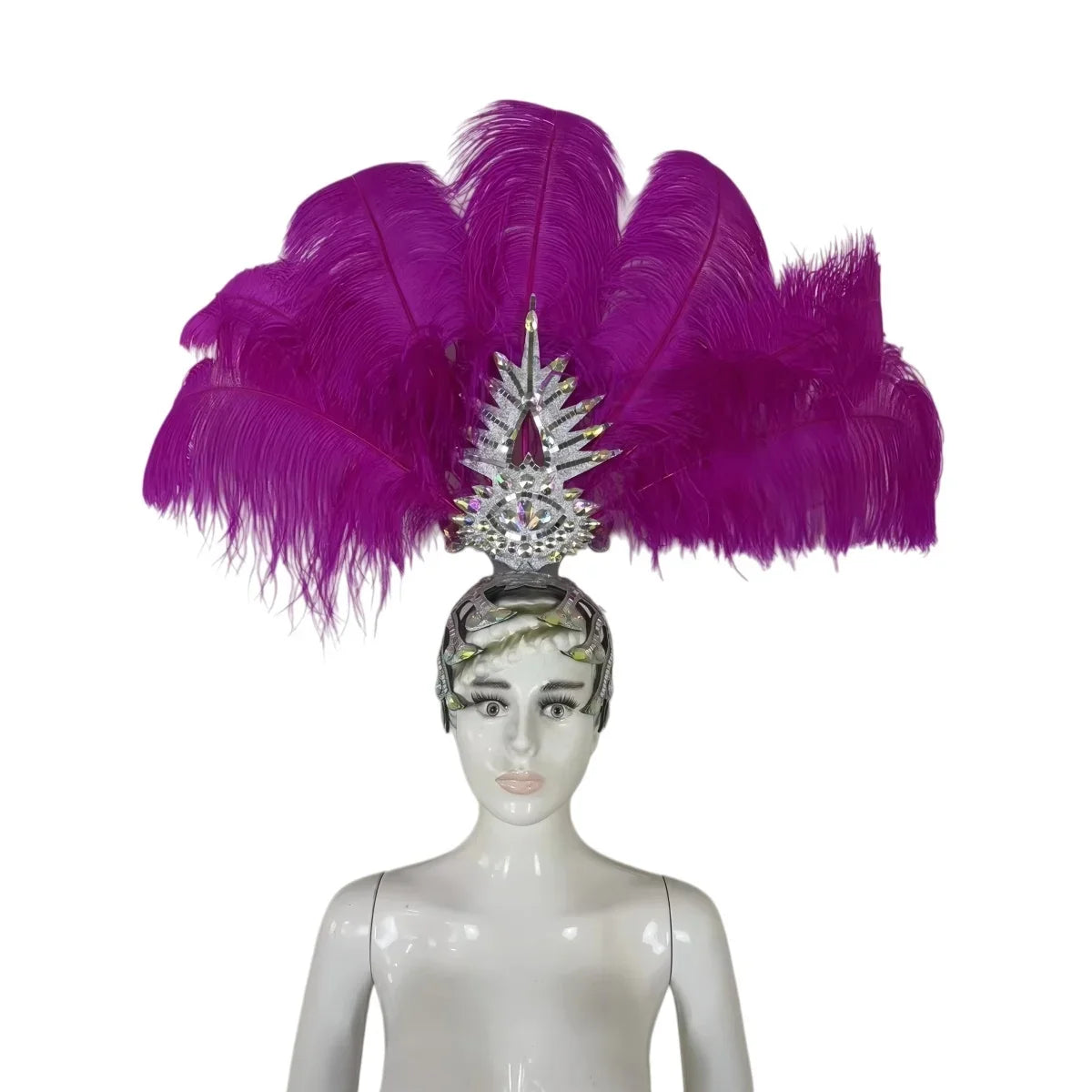 The Stardust Dionysia – Carnival & Samba Feathered Masque Ball Crown | Headdress | Wiccan Center