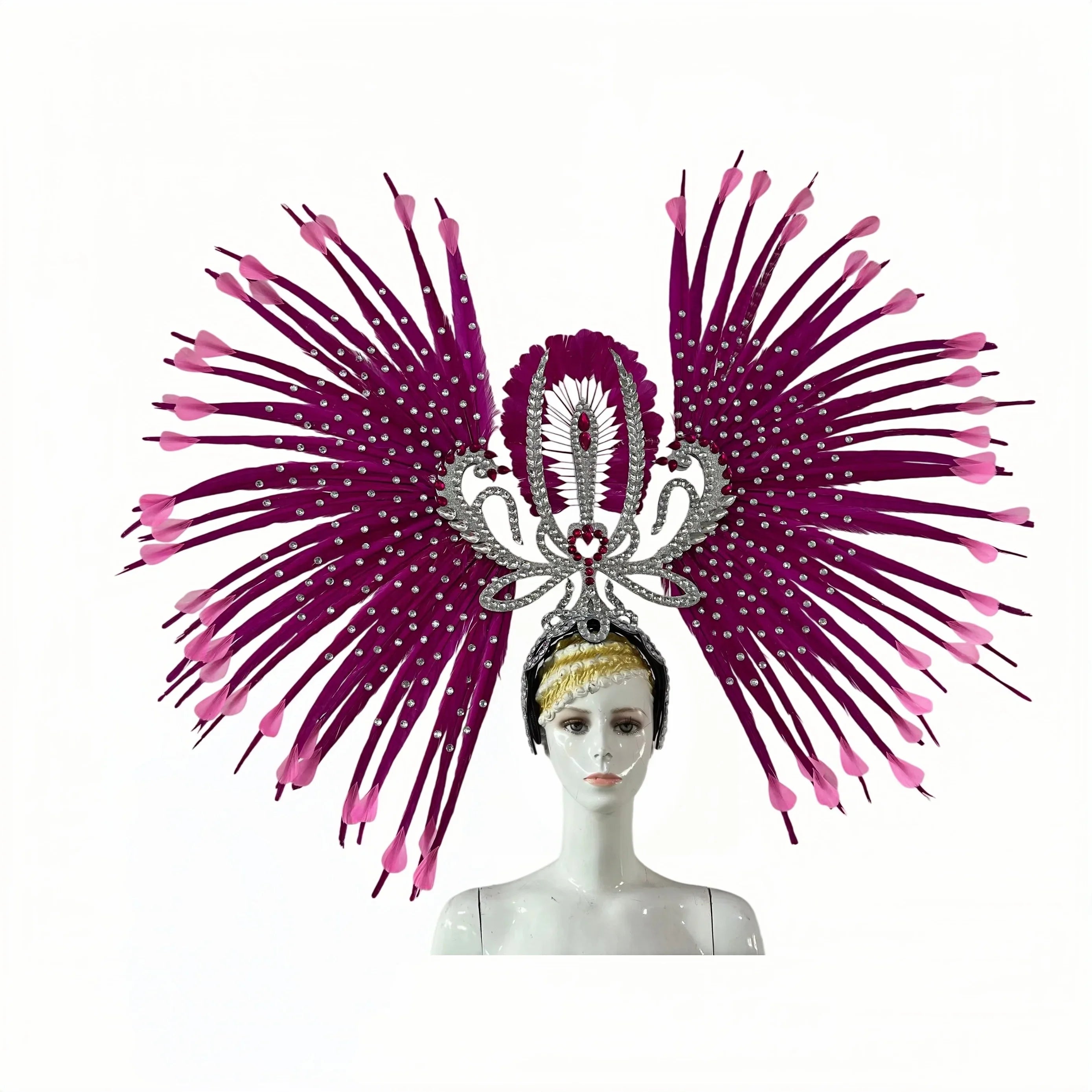 The Stardust Tropicana Samba Crown – Feather & Rhinestone Stage Headdress | Headdress | Wiccan Center