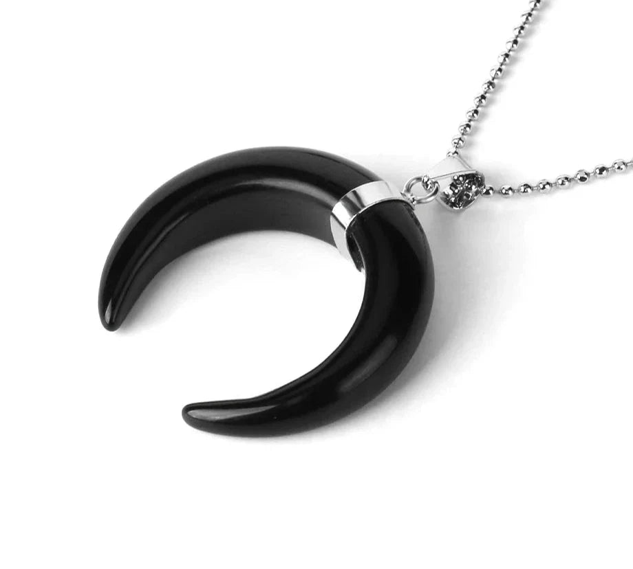 Crystal Crescent Moon Necklaces | necklace | Wiccan Center
