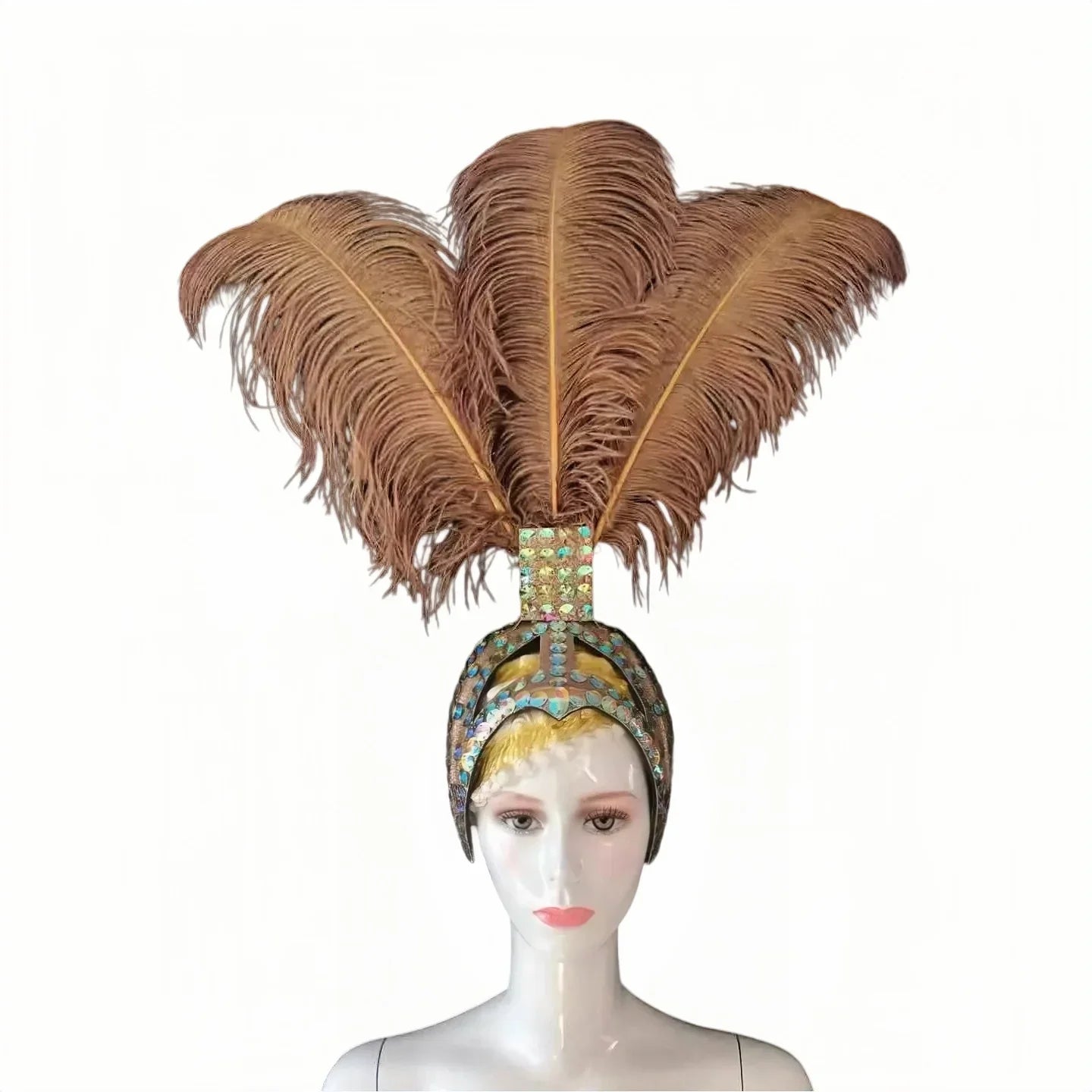 The Stardust Sahara – Mohawk Feather Carnival & Samba Headdress | Headdress | Wiccan Center
