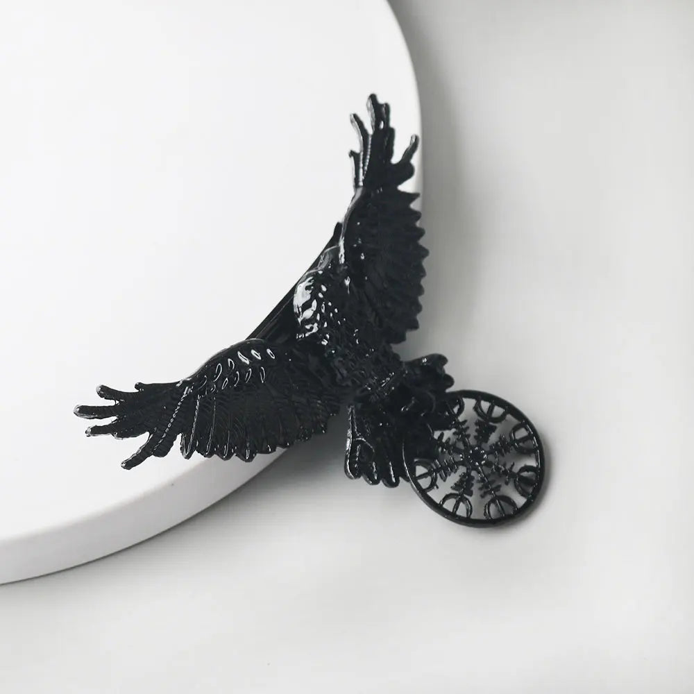 Gothic Hair Clip Crow Design Metal Barrette for Women | | Wiccan Center