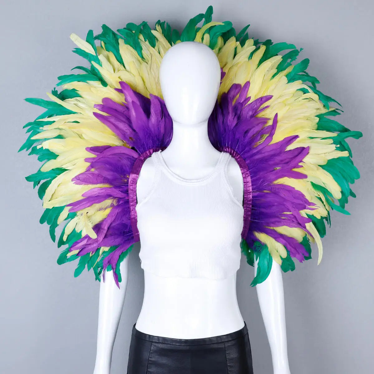Festival Carnival Feather Shoulder Shawl | Feather Shawl | Wiccan Center