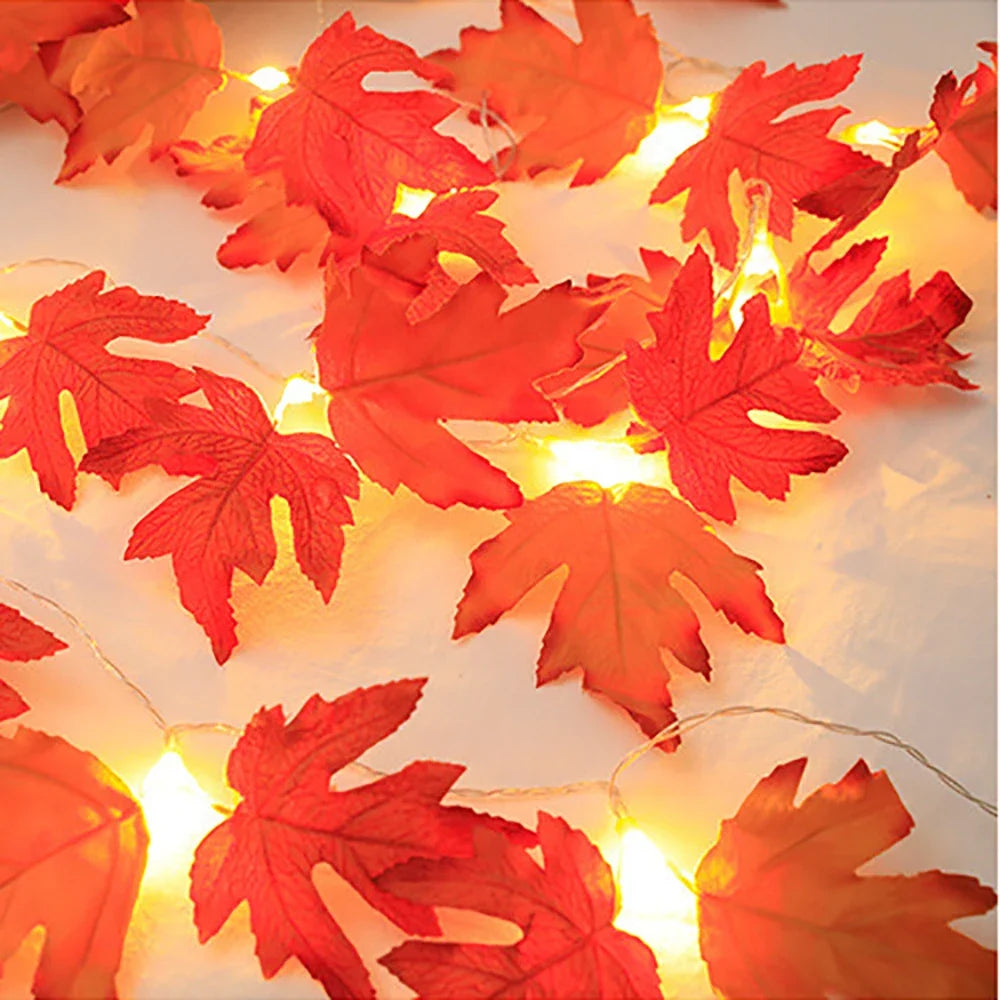 Halloween Maple Leaf String Lights 2/3/6M Garland Decoration | | Wiccan Center