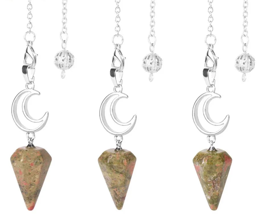 Crystal Crescent Moon Pendulums | Pendulums | Wiccan Center