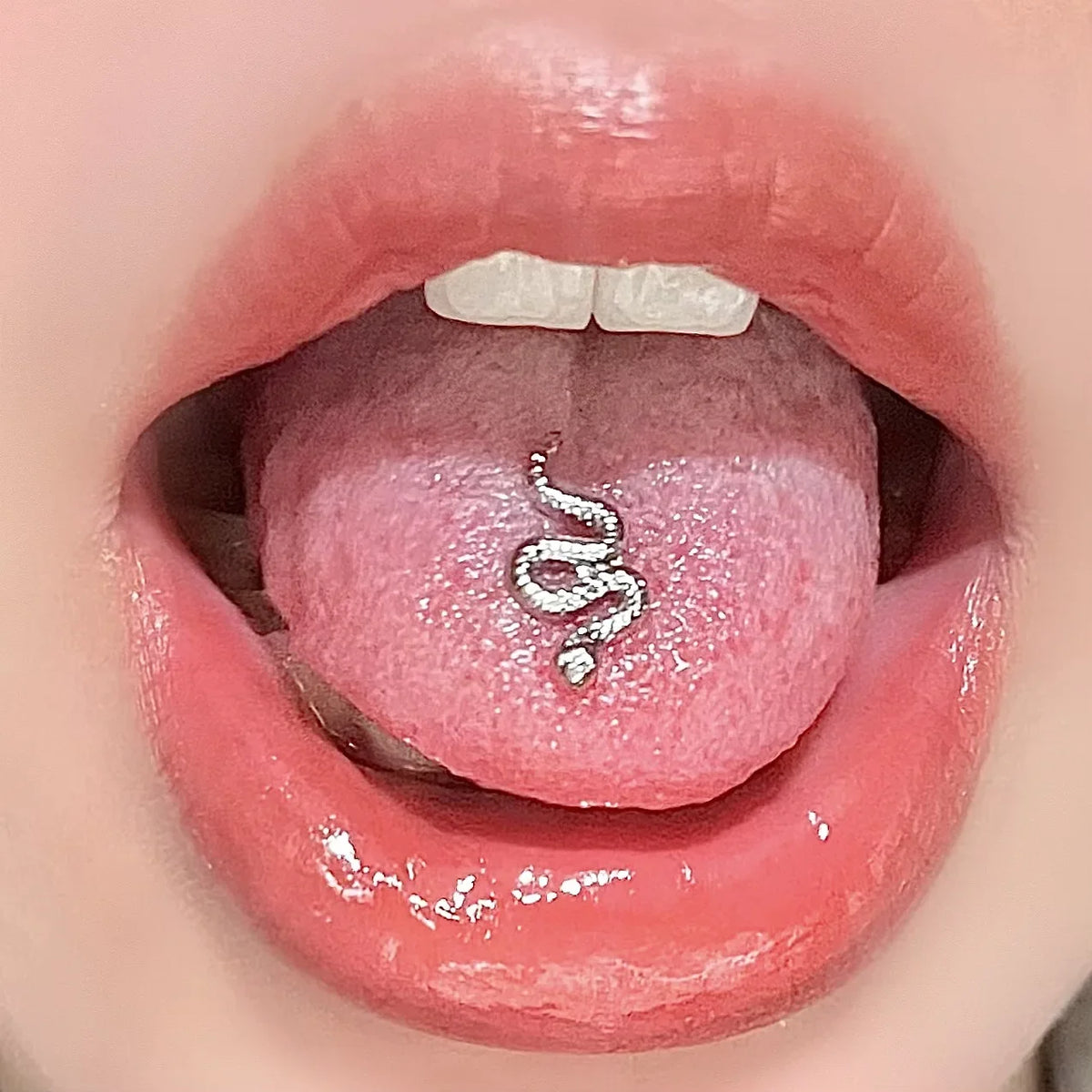 Small snake-shaped earrings, nose studs, titanium steel tongue studs, lip studs,flat-bottomed body piercing titanium accessories | | Wiccan Center