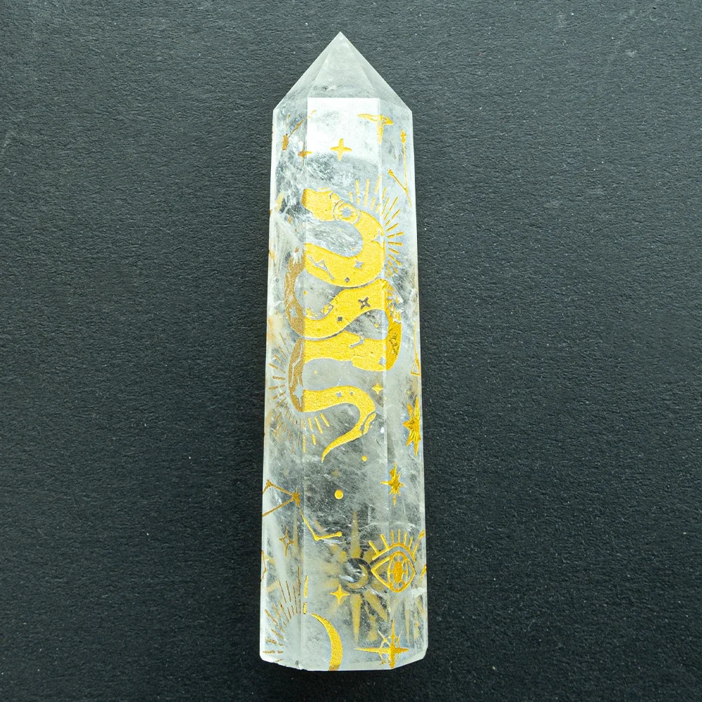 Snake, Sun, Moon, Star Crystal Tower Obelisks | Crystals | Wiccan Center