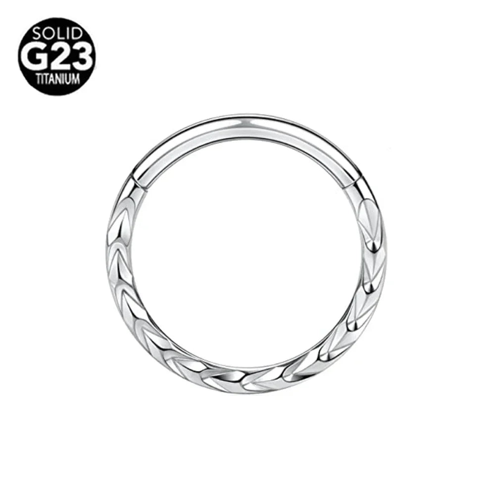 G23 Titanium Bee Septum Nose Ring Piercing Body Jewelry 16G Moon Segment Snake Clicker Helix Ear Cartilage Heart Daith Hoop | | Wiccan Center
