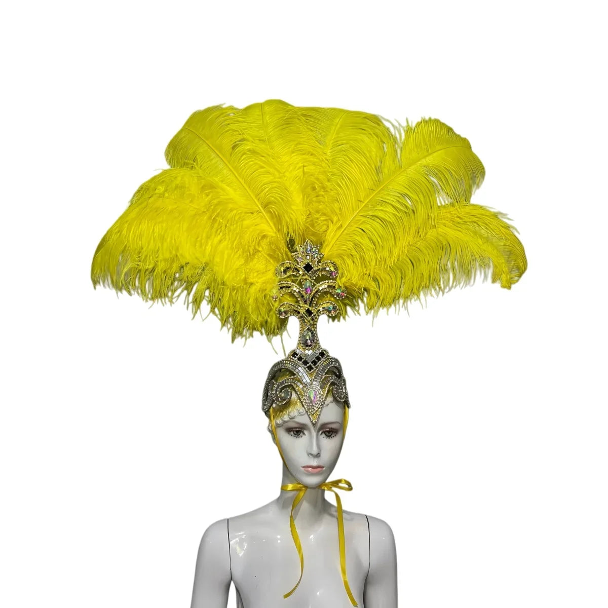 The Stardust Samba Queen – Premium Feathers & Rhinestones Carnival Headdress | Headdress | Wiccan Center
