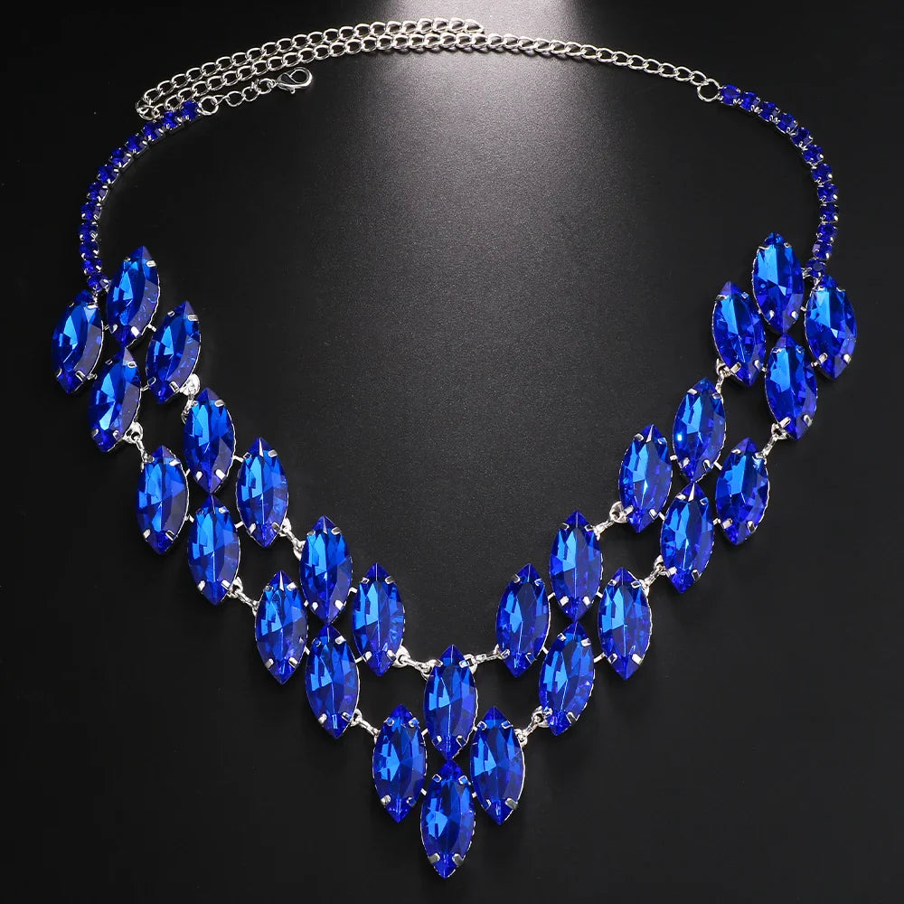 Colored Crystal Rhinestone Statement Crystal Drop | Necklaces | Wiccan Center
