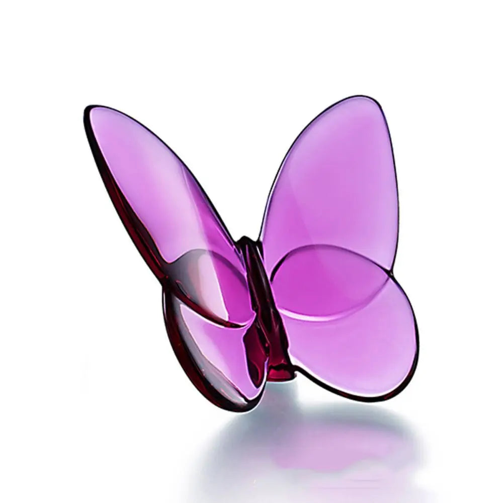 Multiple Color Crystal Butterfly Figurines Super Winkling Reflective Glass Butterfly Ornament Vivid Home Decor