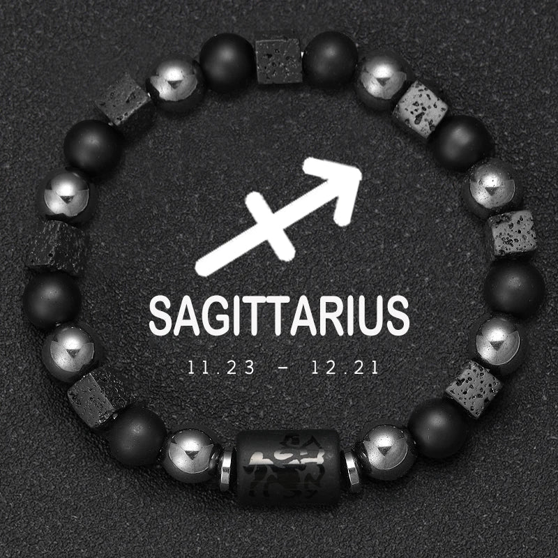 Sagittarius Zodiac Bracelet Natural Stone