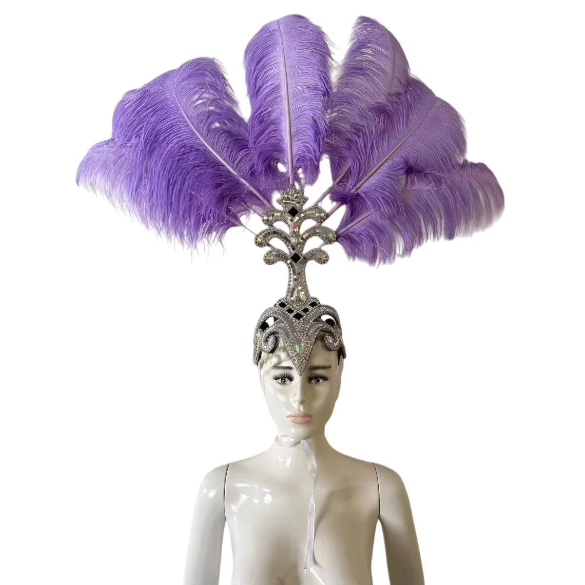 The Stardust Samba Queen – Premium Feathers & Rhinestones Carnival Headdress | Headdress | Wiccan Center