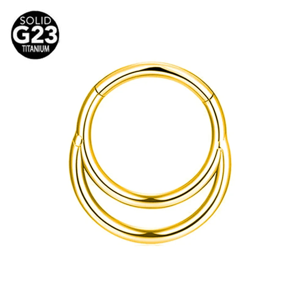 G23 Titanium Bee Septum Nose Ring Piercing Body Jewelry 16G Moon Segment Snake Clicker Helix Ear Cartilage Heart Daith Hoop | | Wiccan Center