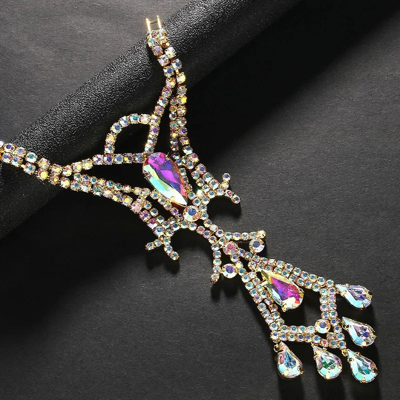 Dazzling Crystal Belly Dance Necklace & Statement Stage Performance Jewelry | Necklaces | Wiccan Center