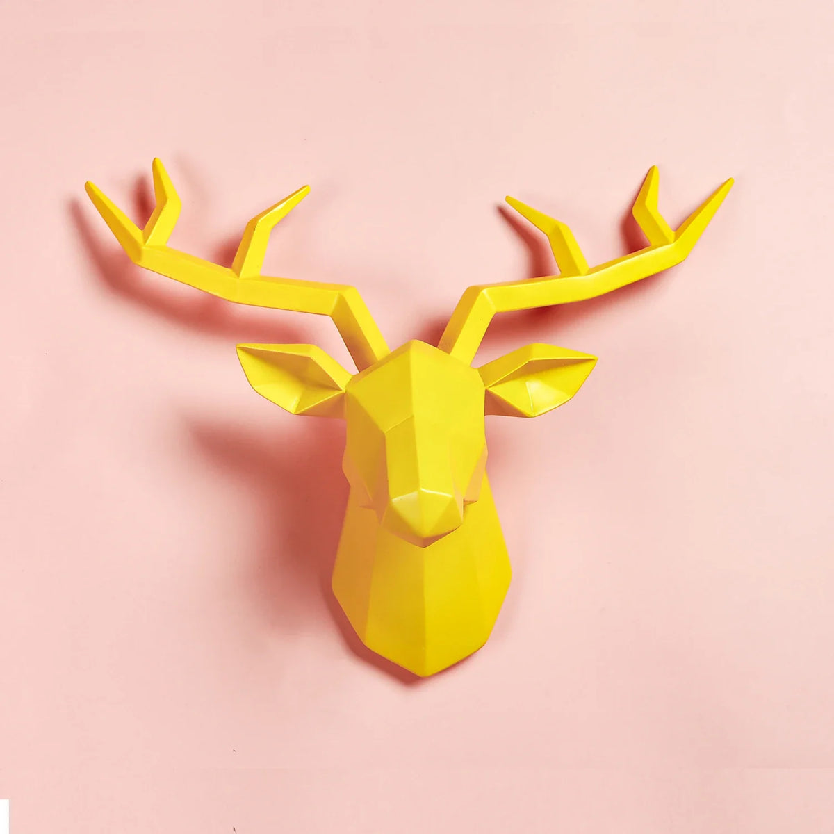 Deer Head Sculpture Animal Statue Figurines Wall Hanging Creative Elk Art Antlers Statuette for Office Decoration Wall Mount | | Wiccan Center