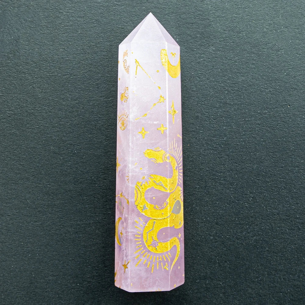Snake, Sun, Moon, Star Crystal Tower Obelisks | Crystals | Wiccan Center