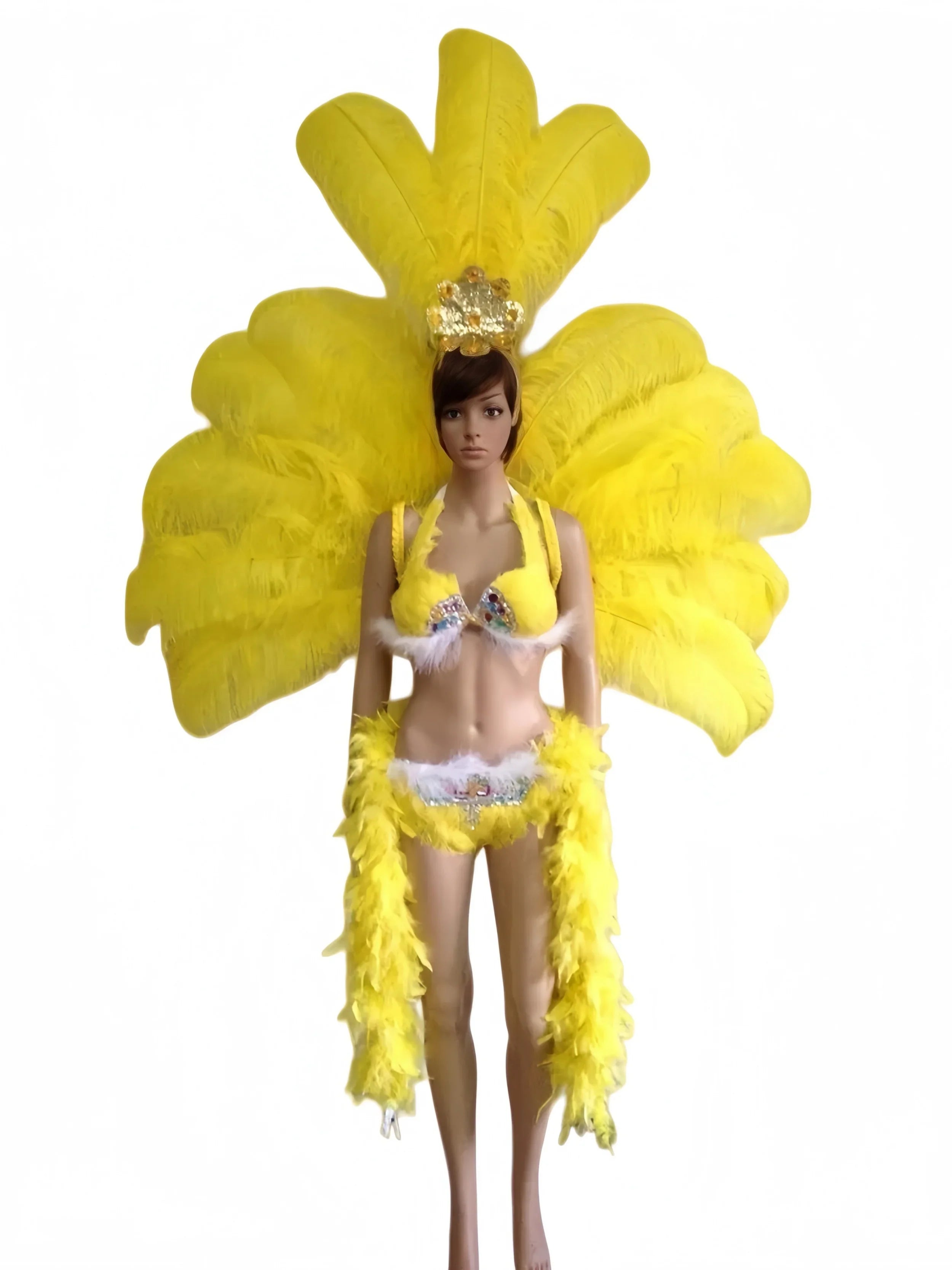 The Stardust Victoria Sovereign – Deluxe Angel Feather Wing & Headdress Stage Costume Set | Costume Sets | Wiccan Center
