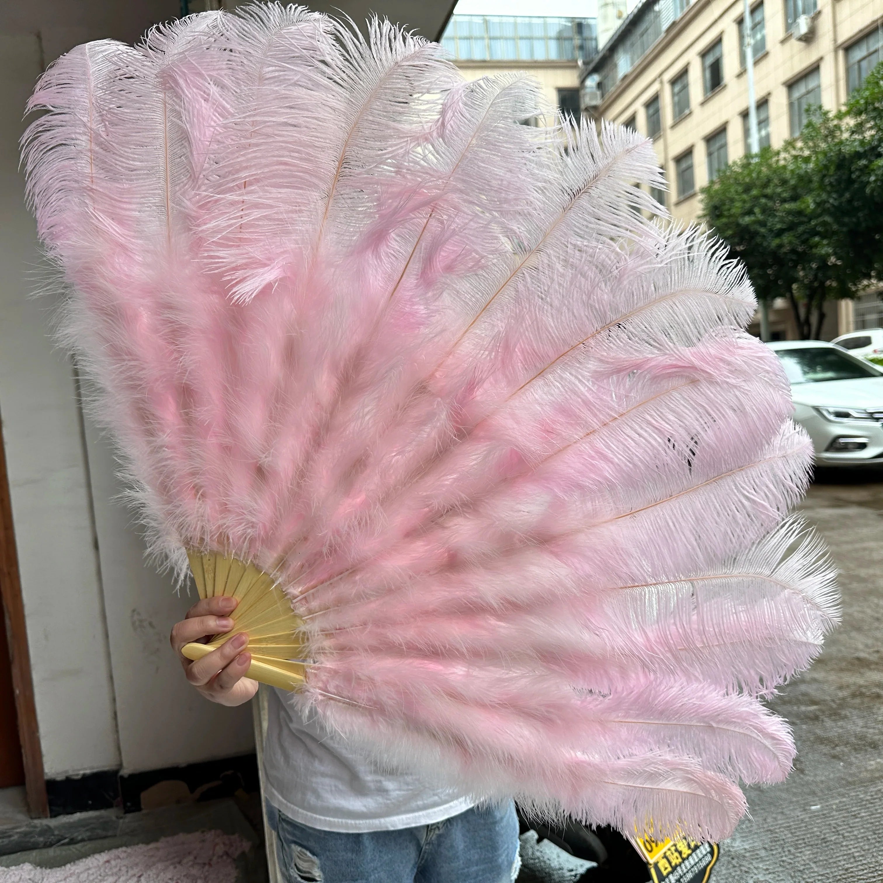 90CM Ostrich Feather Fans | Feather Fans | Wiccan Center