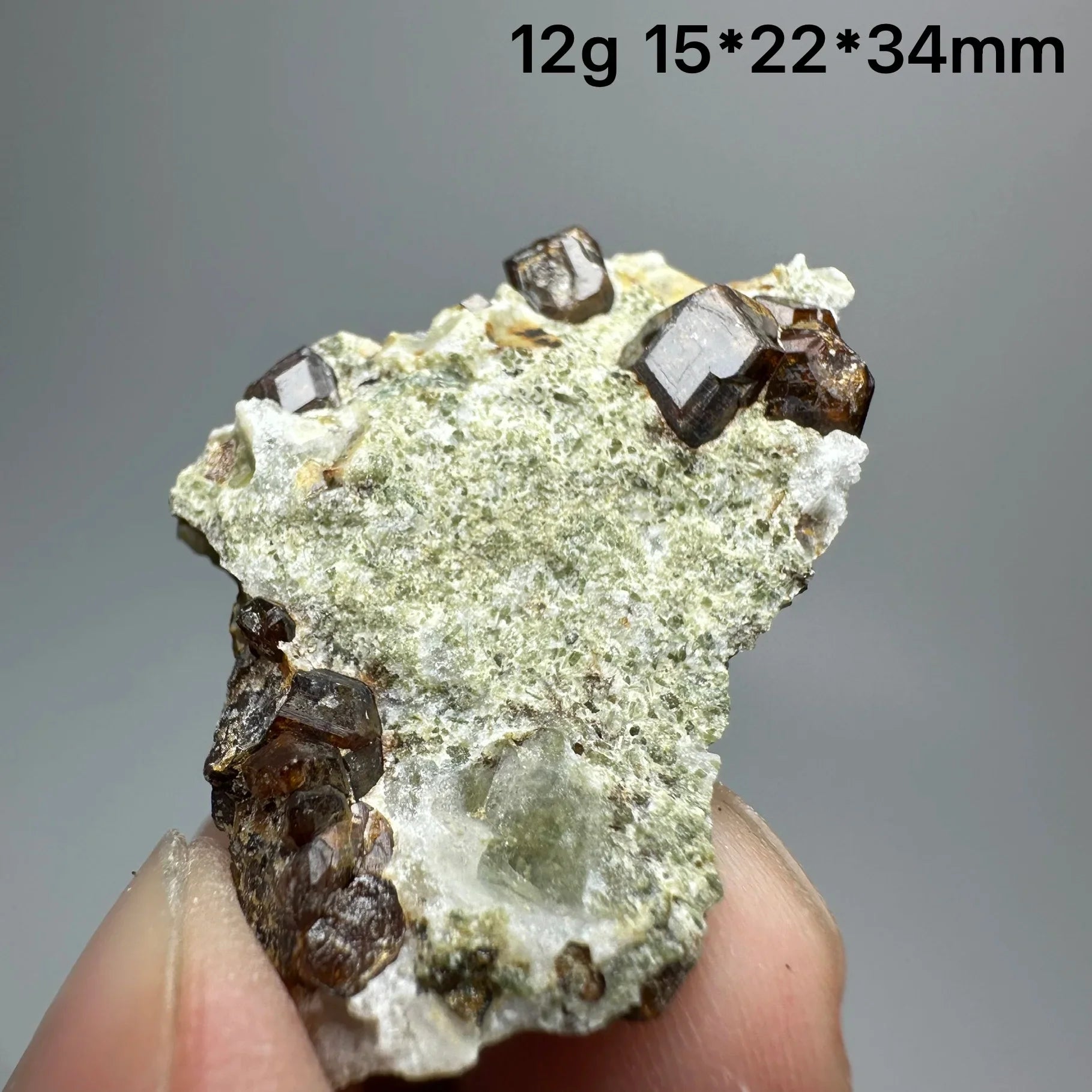 Natural Dark Brown Andradite Garnet Cluster Raw Crystal Mineral Specimen Calcite Matrix Healing Stone Home Decoration