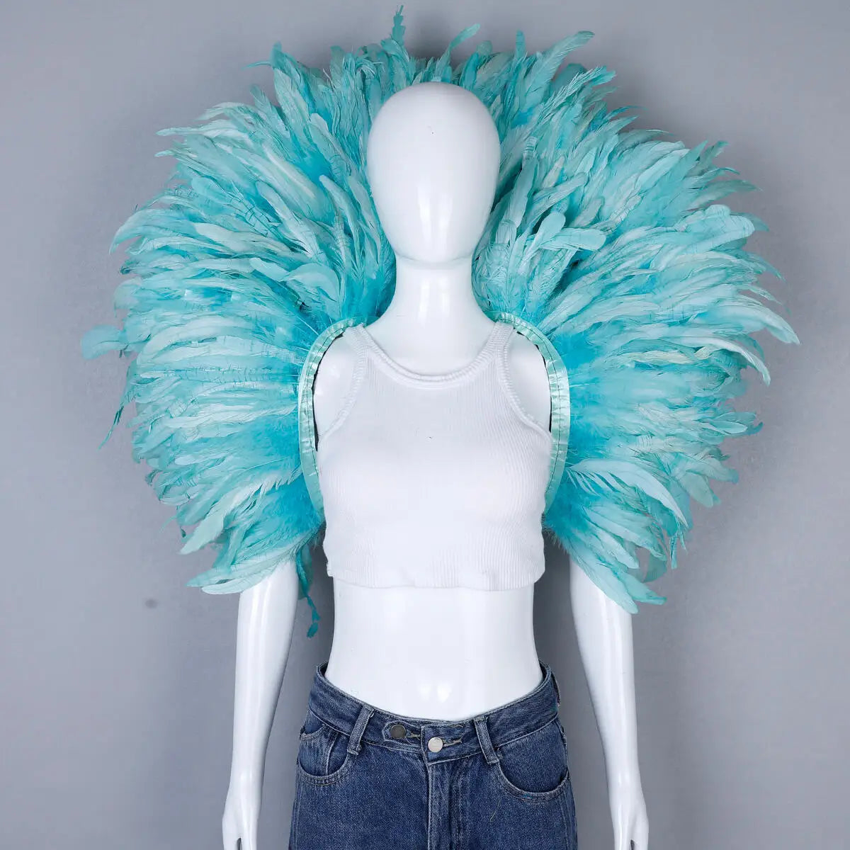 Festival Carnival Feather Shoulder Shawl | Feather Shawl | Wiccan Center