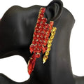 Rhinestone V-Neck Chain Crystal Drop