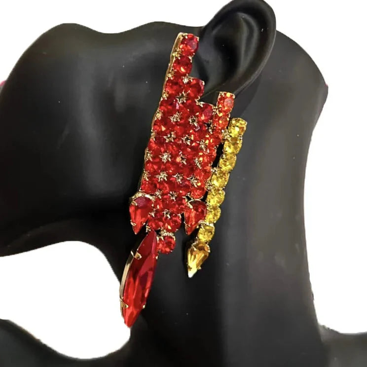 Rhinestone V-Neck Chain Crystal Drop