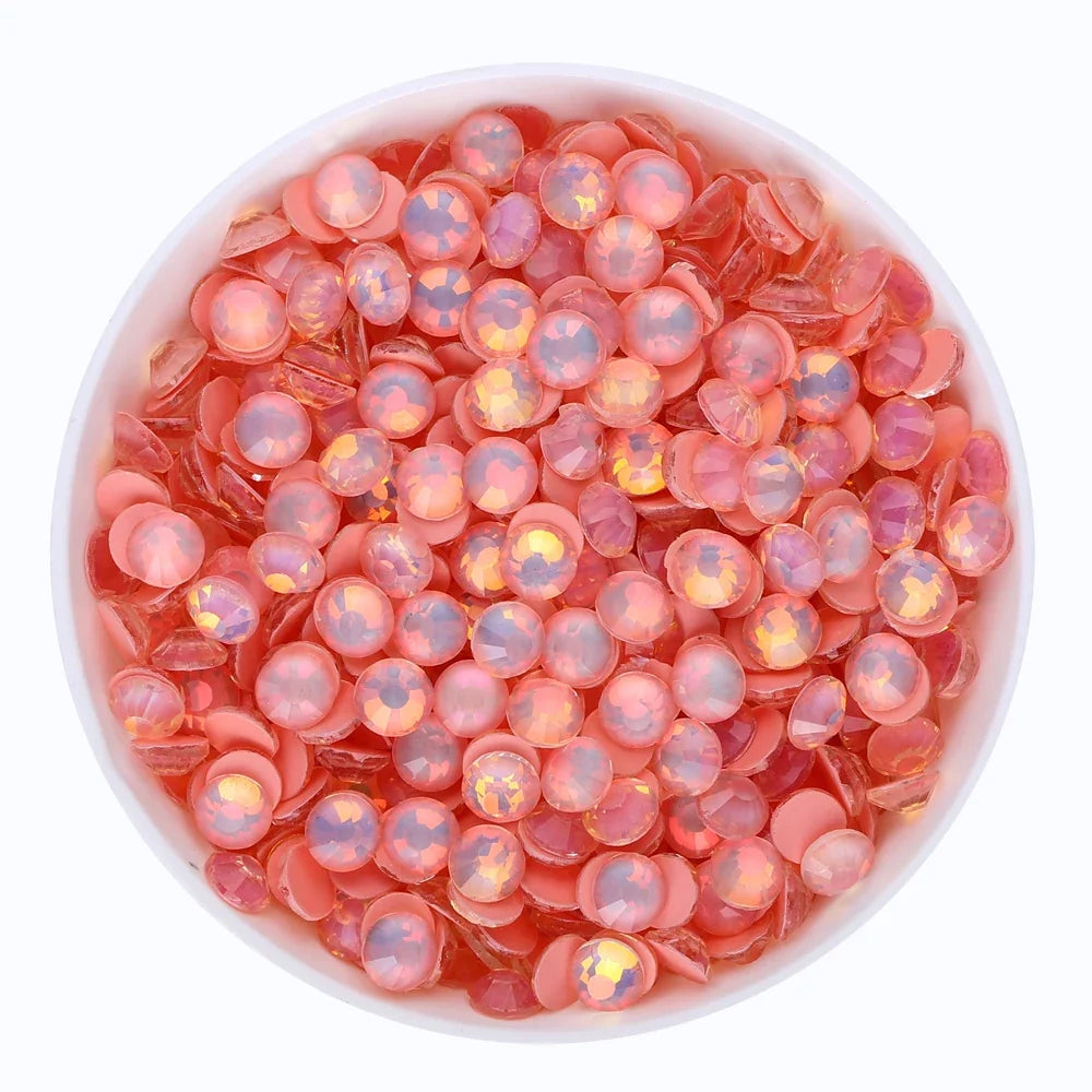 SS6-SS30 Mocha Opal Coral Reef Flatback Glass Non-Hotfix Rhinestones | Non-Hotfix | Wiccan Center