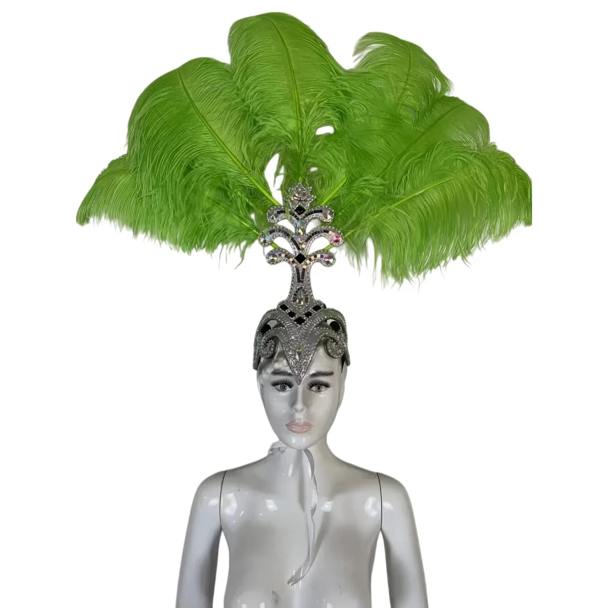 The Stardust Samba Queen – Premium Feathers & Rhinestones Carnival Headdress | Headdress | Wiccan Center