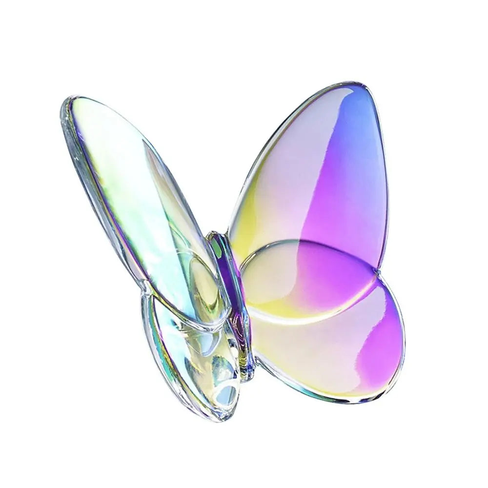 Multiple Color Crystal Butterfly Figurines Super Winkling Reflective Glass Butterfly Ornament Vivid Home Decor