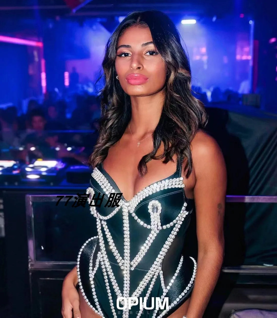 Luxury Rhinestone Performance Bodysuit – Premium Crystal Stage Costume for GoGo Dancers, Circus Performers & Festival Rave Outfits | Bodysuit | Wiccan Center