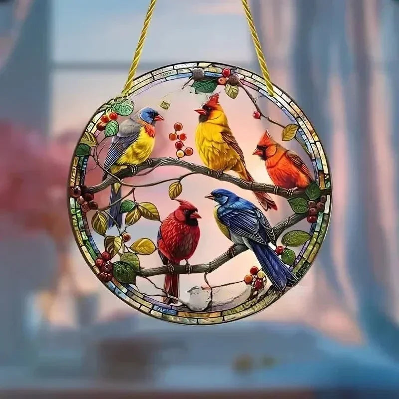 Enchanting Hummingbird Suncatcher – Vibrant Stained Glass Window Hanging Decor | | Wiccan Center