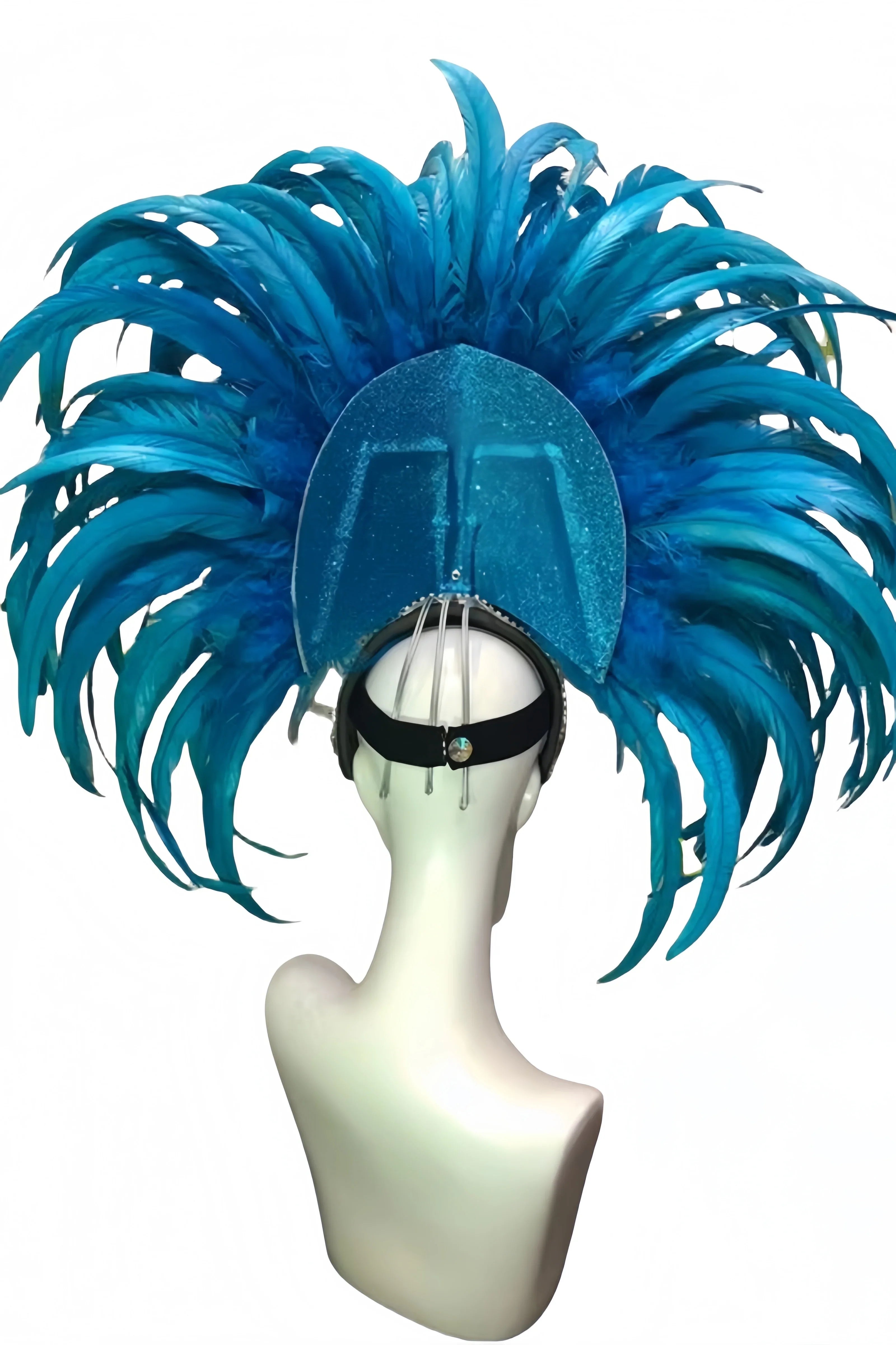 Feather headdress samba costume carnival halloween party bar performance hat makeup dance wings parade