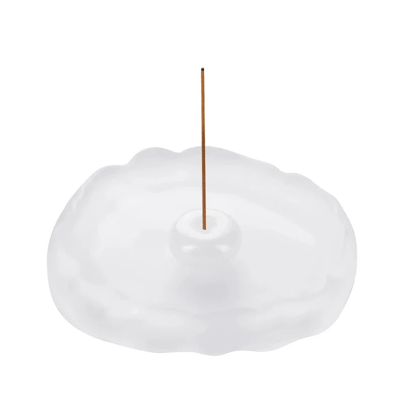 Mini Jade Incense Burner Incense Holder with Glass Incense Plate Ash Catcher Buddhism Supplies Home Decor