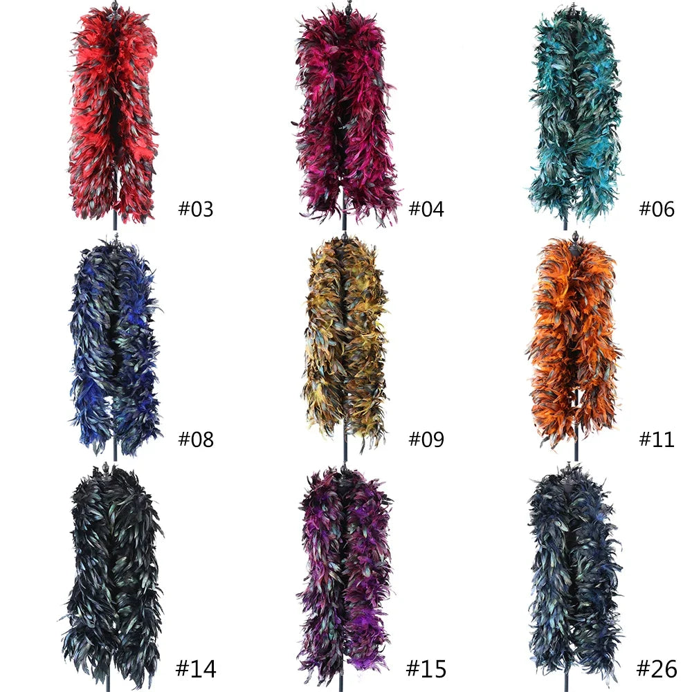 Natural Fluffy Rooster Feather Marabou Boa