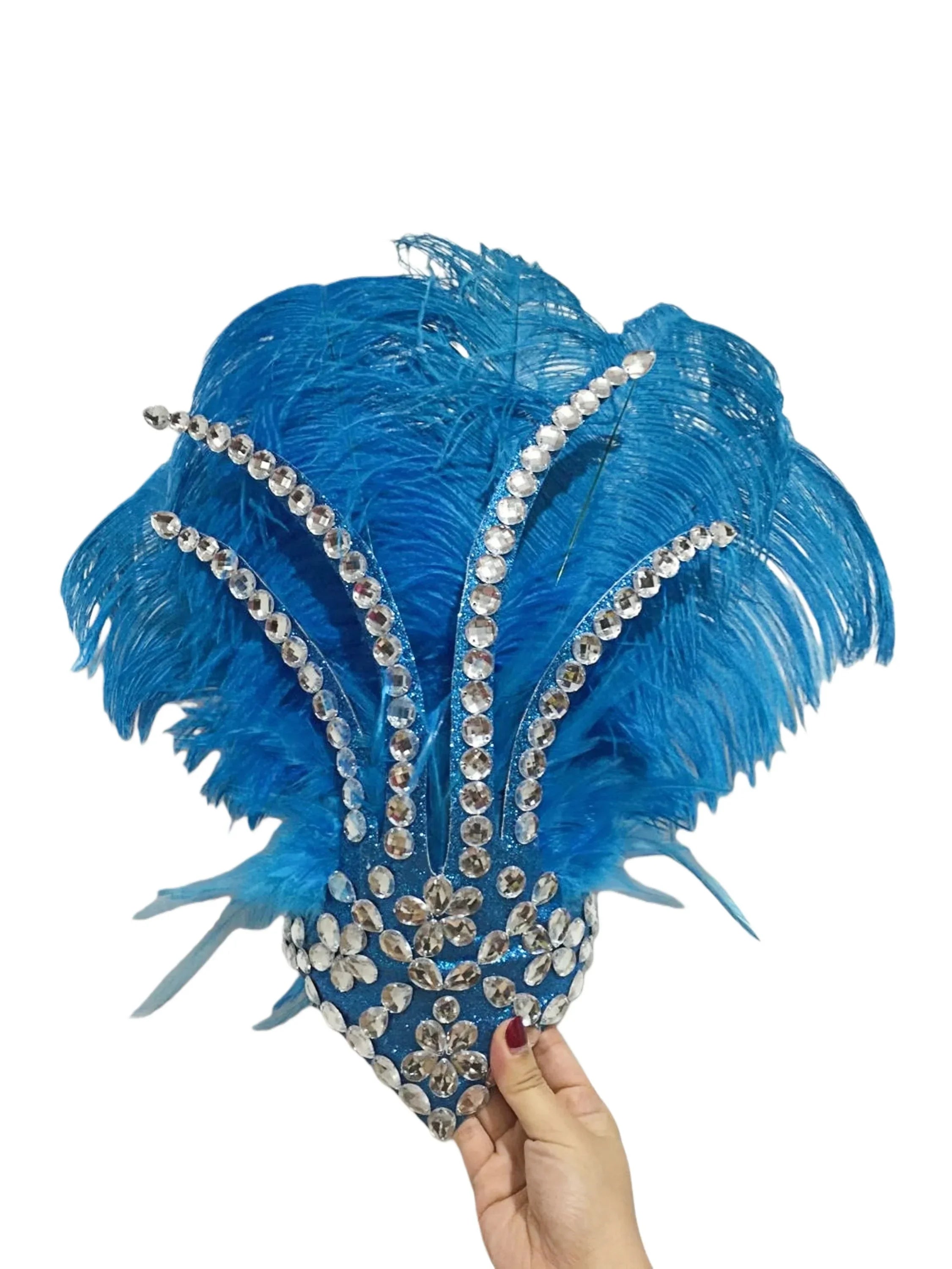 The Stardust Dionysia – Classic Feathered Samba Carnival & Masque Crown | Headdress | Wiccan Center