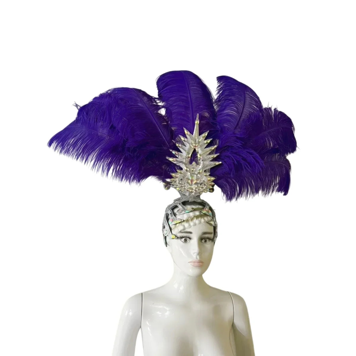 The Stardust Dionysia – Carnival & Samba Feathered Masque Ball Crown | Headdress | Wiccan Center