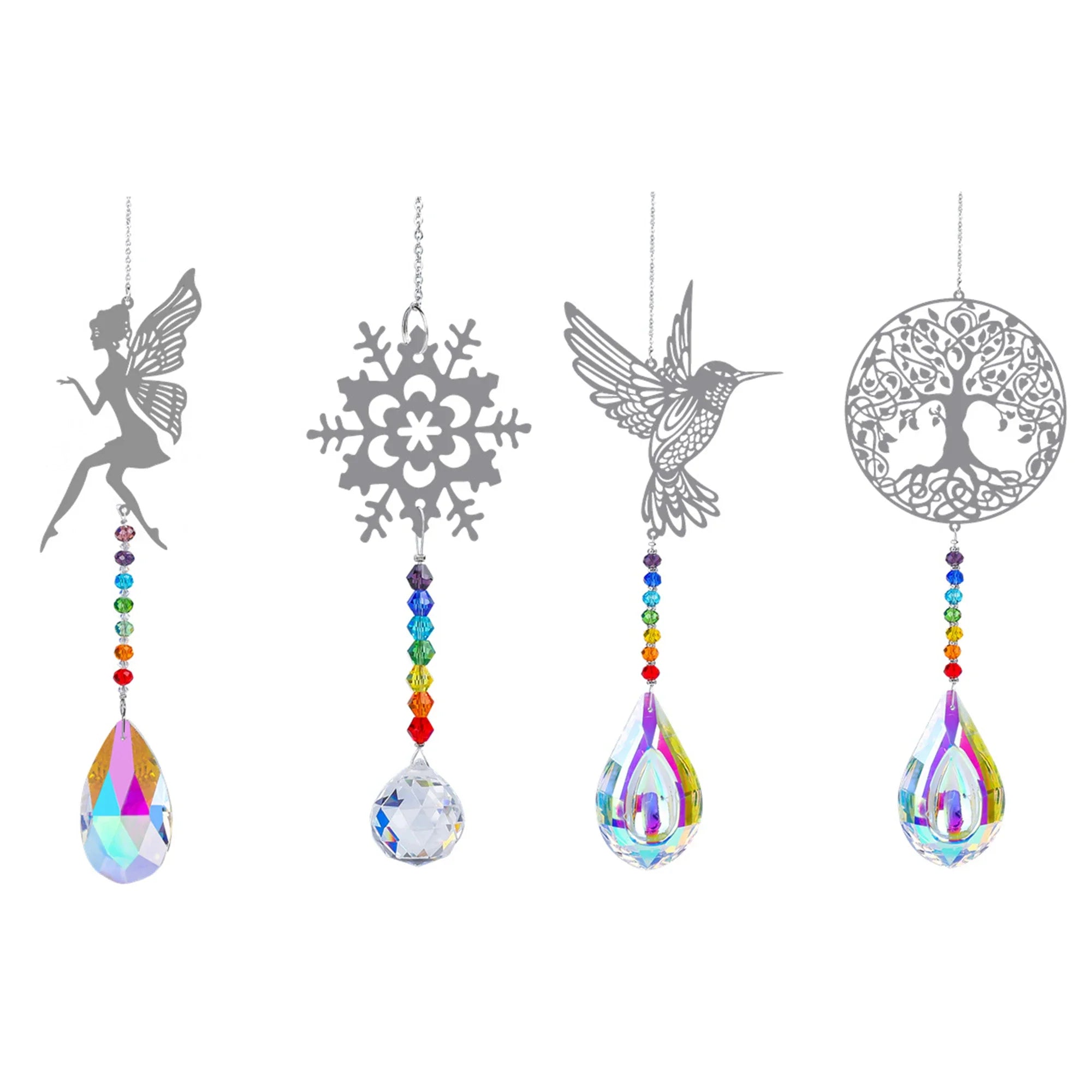 Animal metal sheet butterfly pendant crystal ball prism sun catcher DIY hanging decoration window decoration garden sun catcher | | Wiccan Center