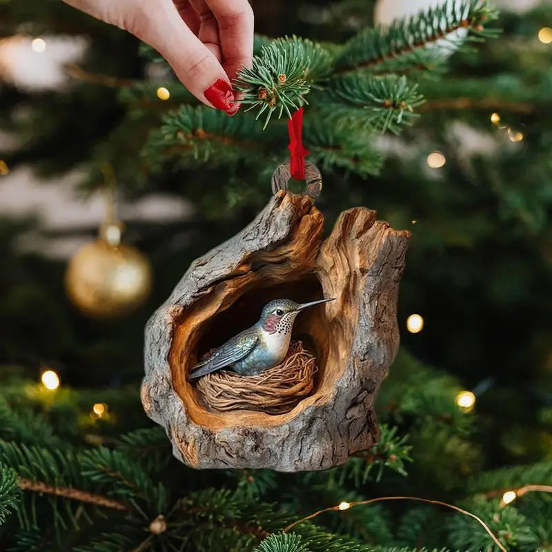 2024 Animal Christmas Ornaments 2D Cute Acrylic Raccoon Cat Owl Squirrel Animal Pendant for Christmas Tree Decoration