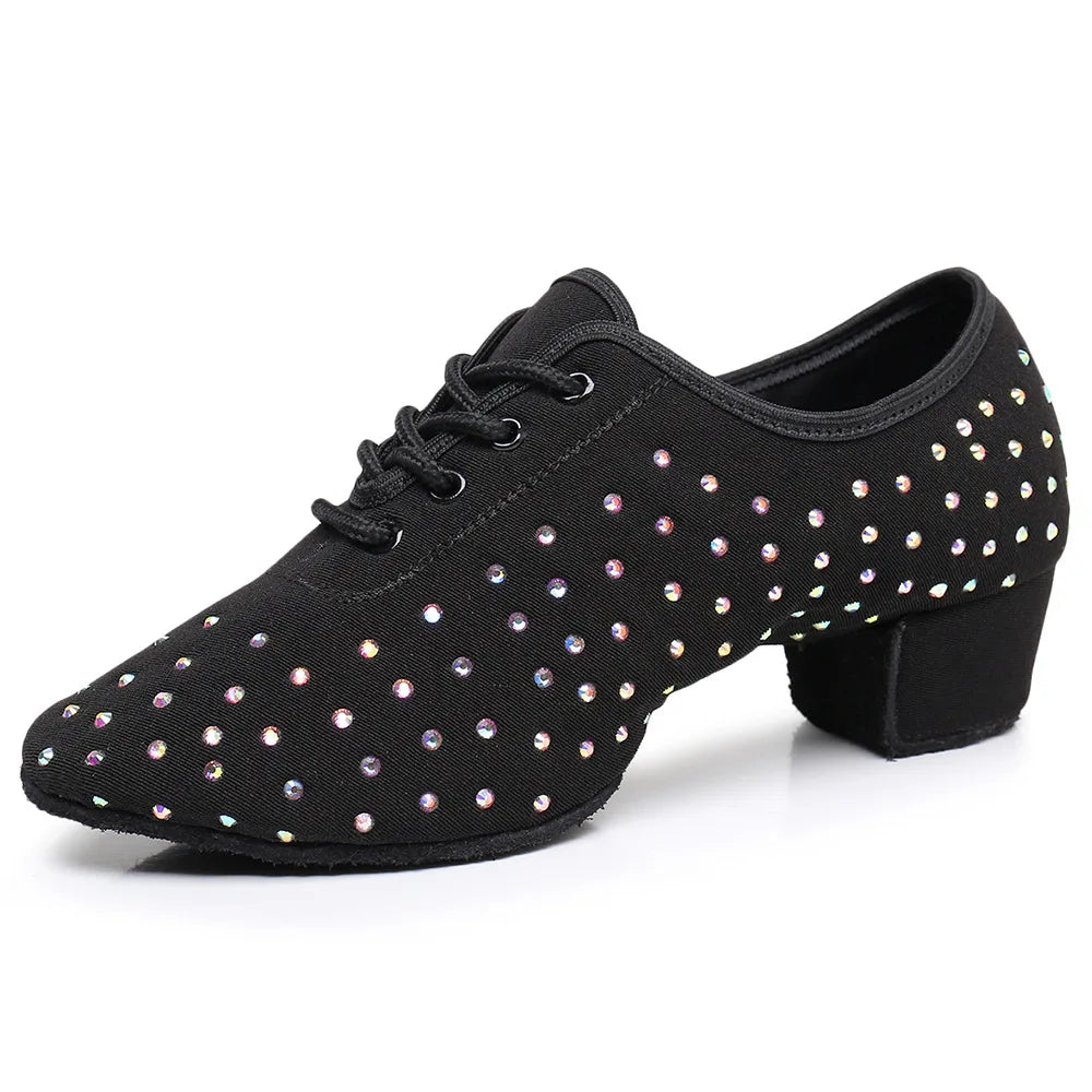 The Stardust Midnight Flash Oxford – Rhinestone Lace-Up Dance Shoe | Shoes | Wiccan Center