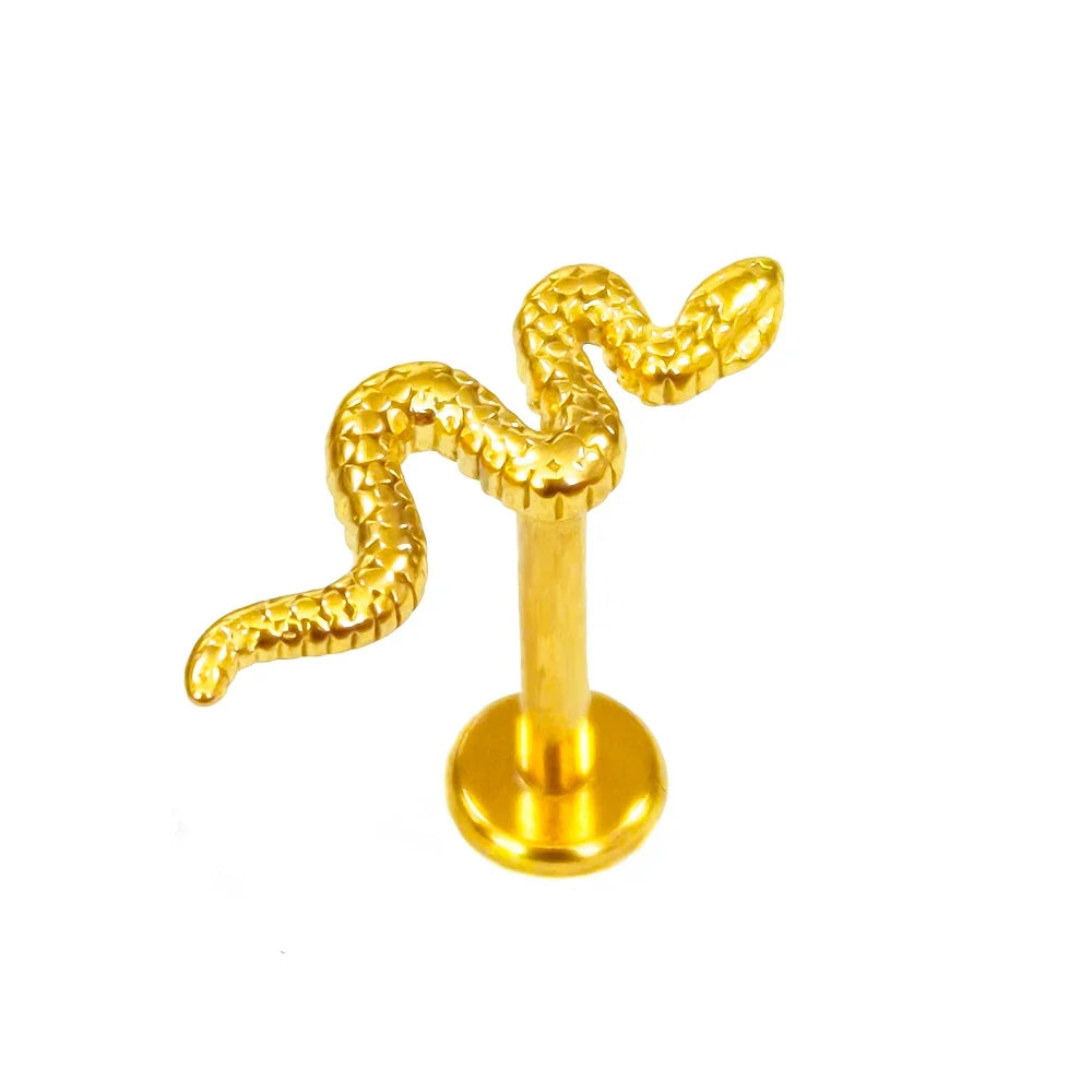 Lightning Internal Thread Labret Piercing Crown Bee Flowers Cartilage Earring Tragus Conch 316L Stainlesss Steel Body Jewelry | | Wiccan Center