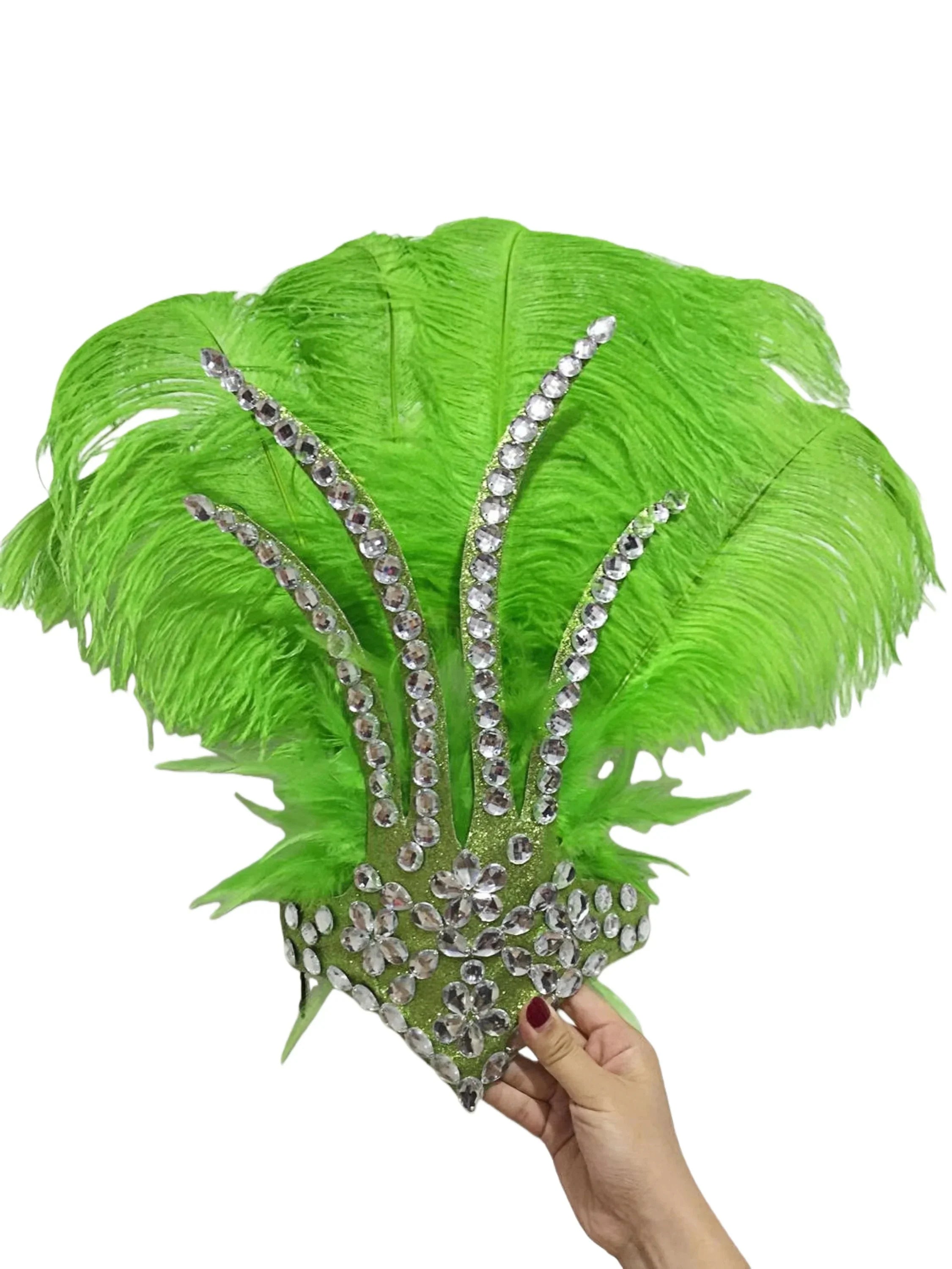 The Stardust Dionysia – Classic Feathered Samba Carnival & Masque Crown | Headdress | Wiccan Center