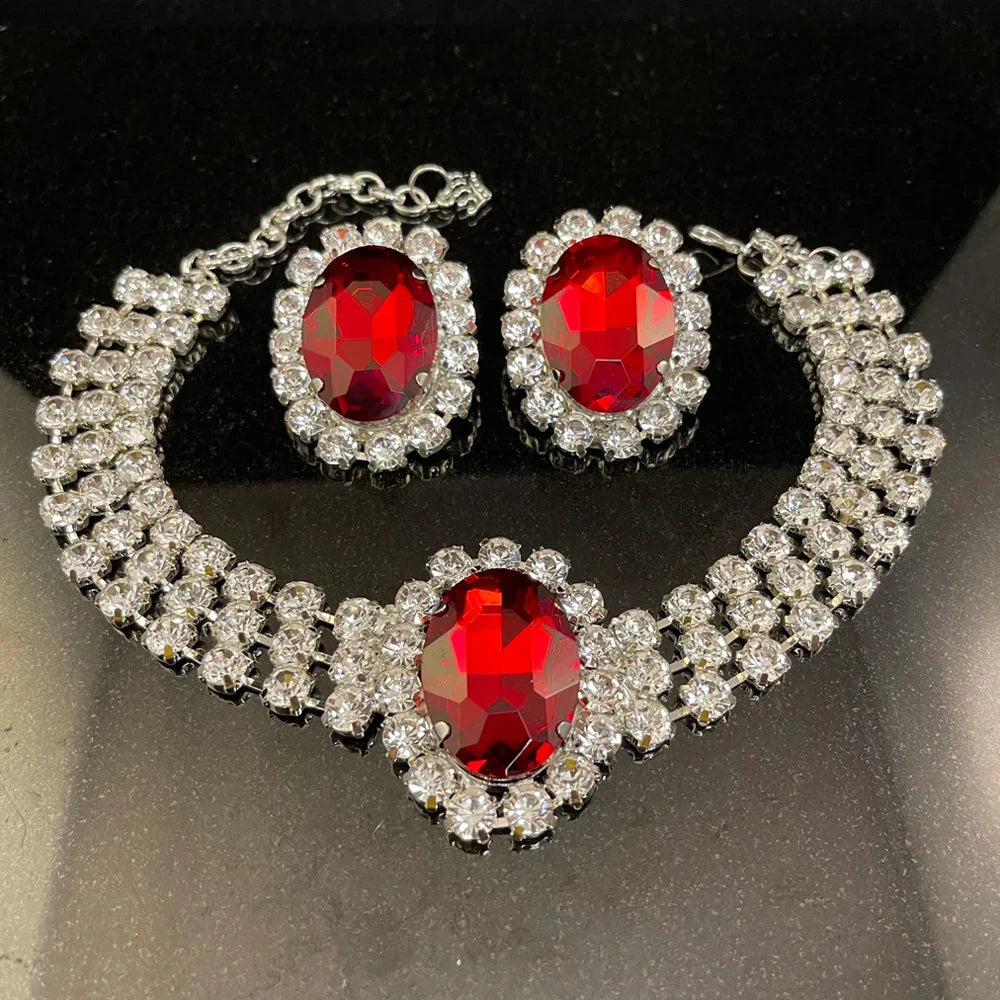 Oval Crystal Large Crystal Drop & Crystal Drops Set | Jewelry Sets | Wiccan Center