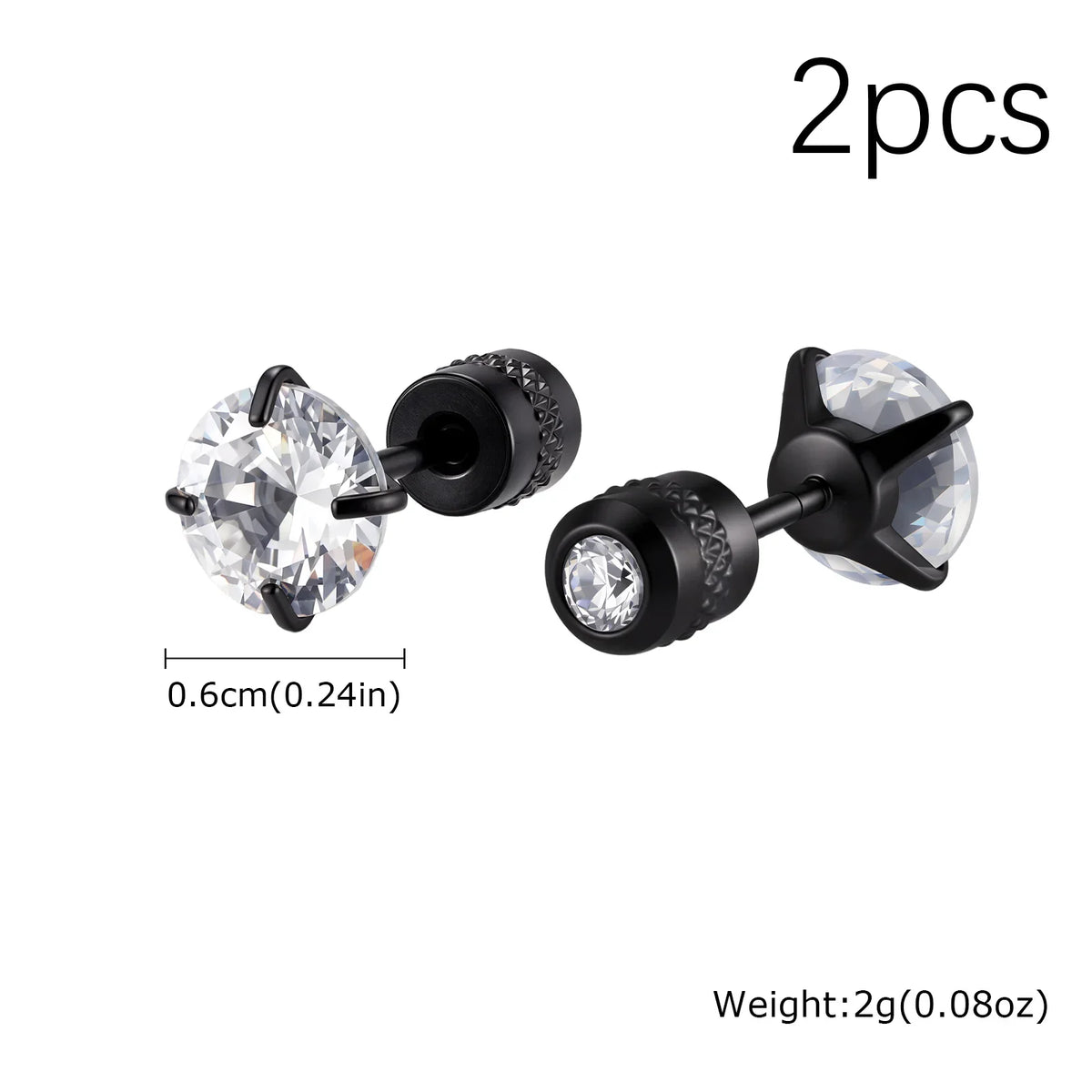 CZ Stud Earrings for Men Women,Hypoallergenic Stainless Steel Round Cubic Zirconia Stud Earrings,Body Piercing Jewelry | | Wiccan Center