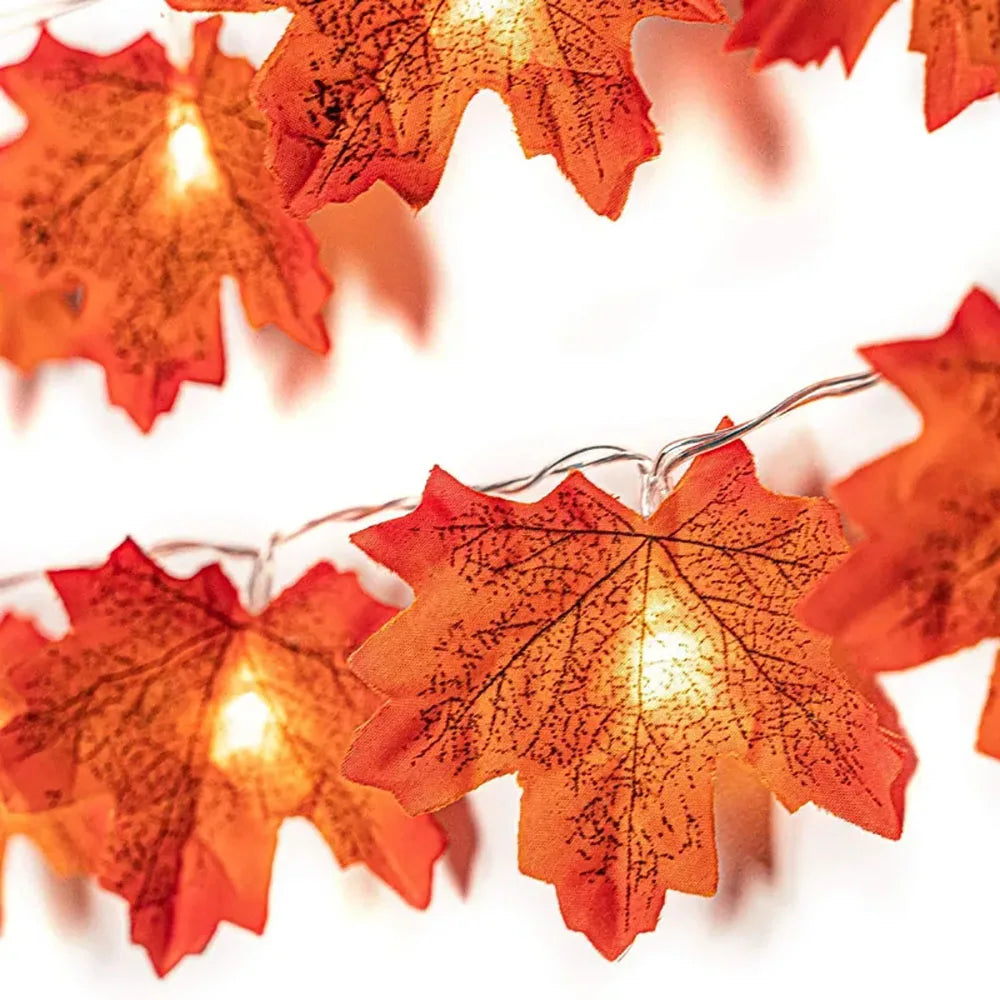 Halloween Maple Leaf String Lights 2/3/6M Garland Decoration | | Wiccan Center