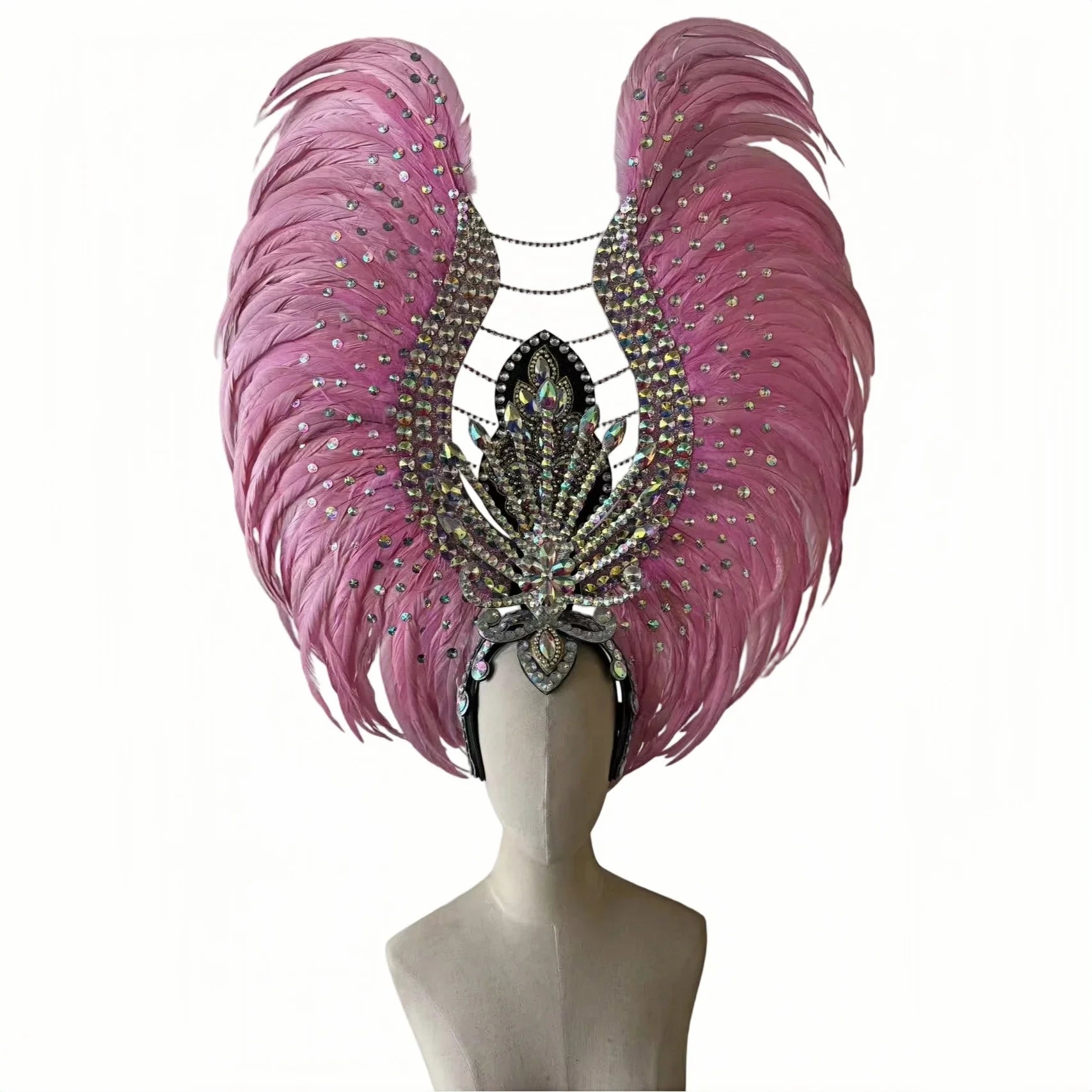 The Stardust Aurora Feather Headdress – Light Purple Cabaret & Carnival Crown | Headdress | Wiccan Center